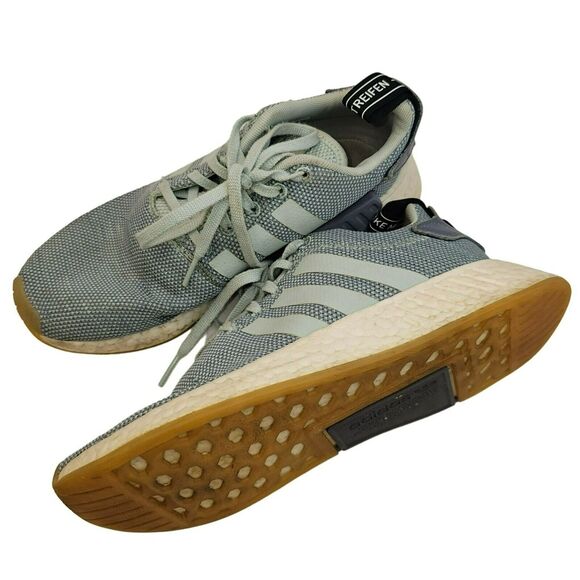 ADIDAS Boost Sneakers Women's 8 Blue NMD_R2 Raw Steel Tennis Shoes Running - Picture 2 of 11